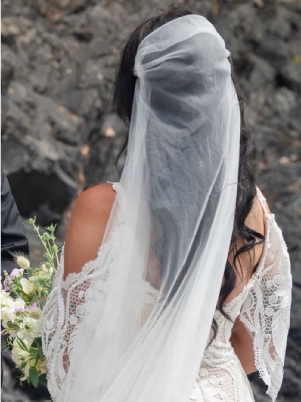 Ivory Juliette Cap Veil- custom made